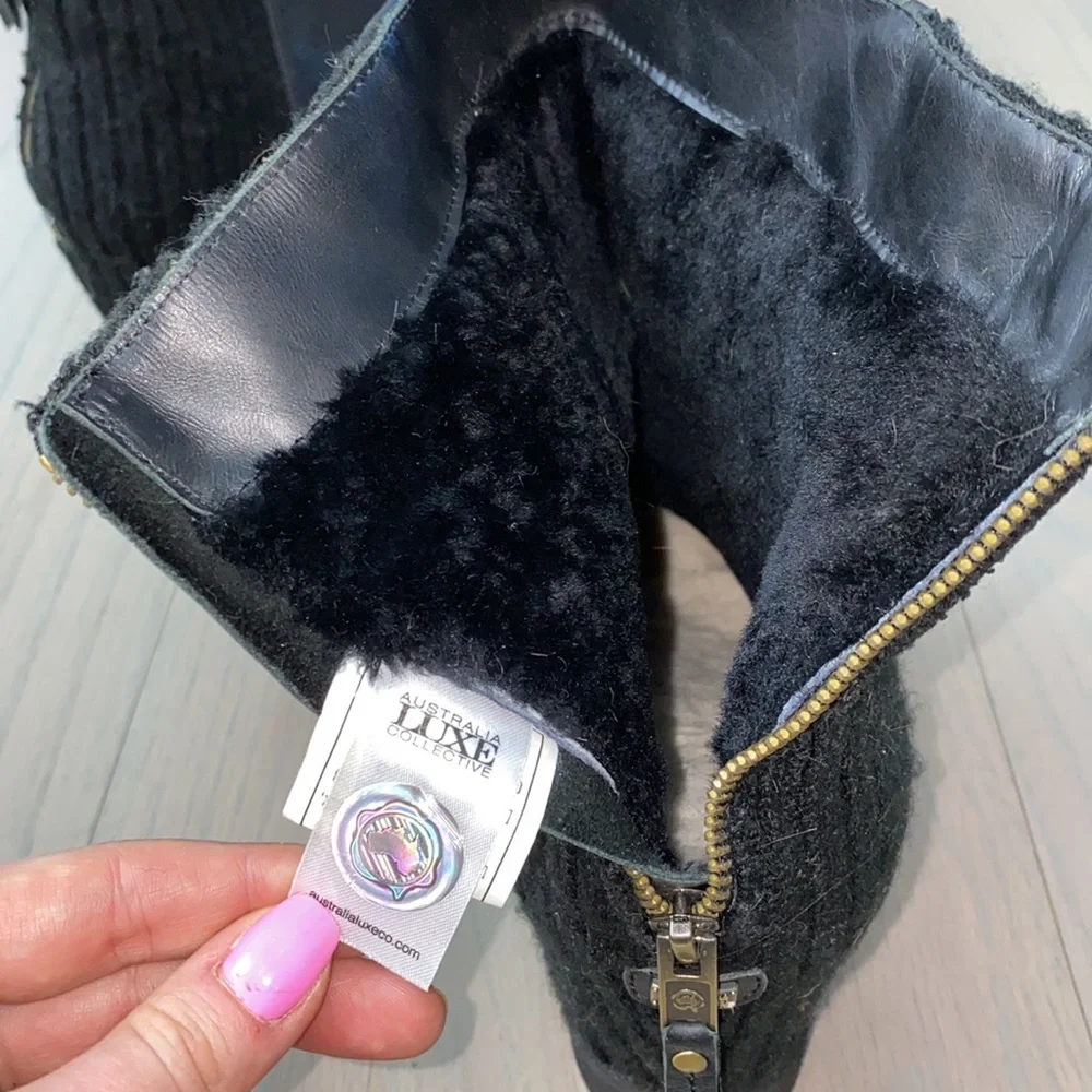 Hidden Wedge Shearling Boots - Picture 5 of 5